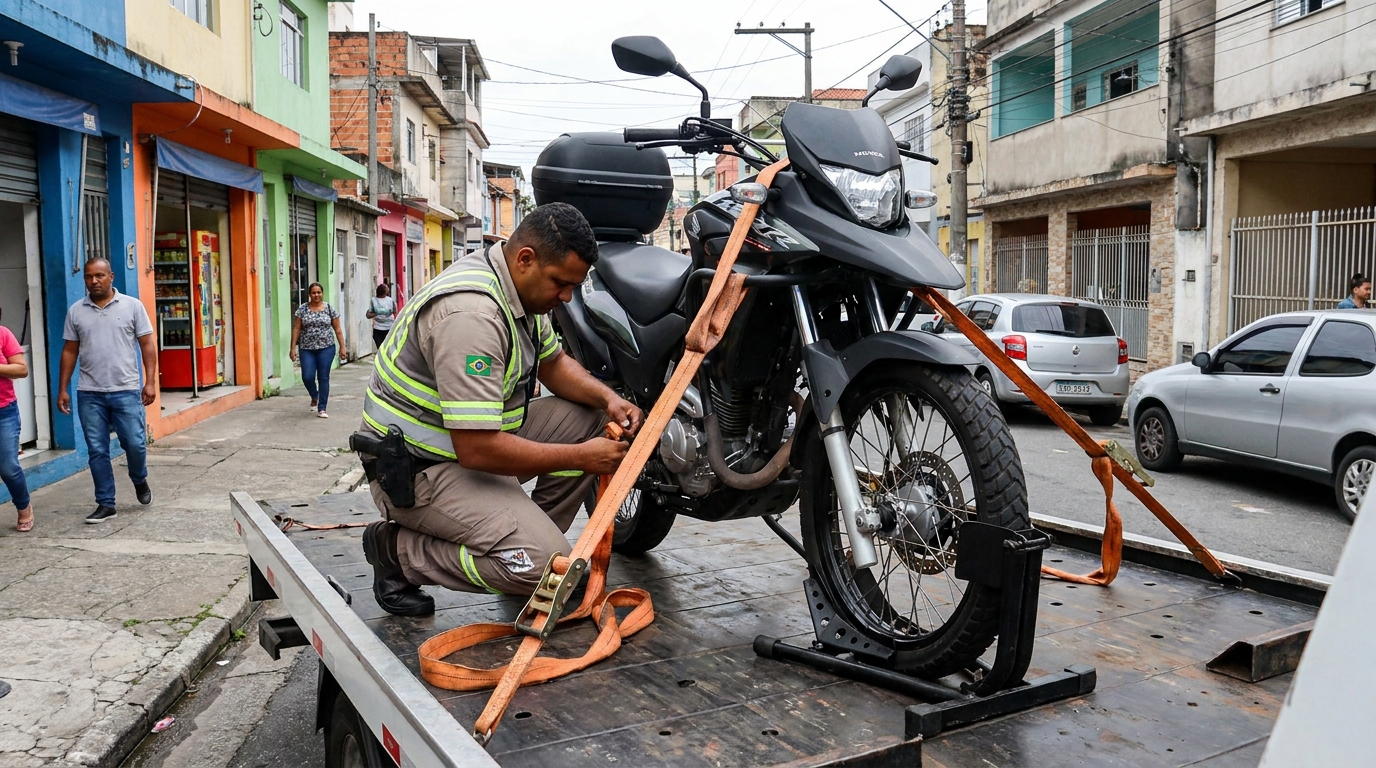 Guincho para Moto no Brejaru, Palhoça‑SC